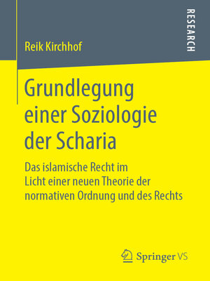 cover image of Grundlegung einer Soziologie der Scharia